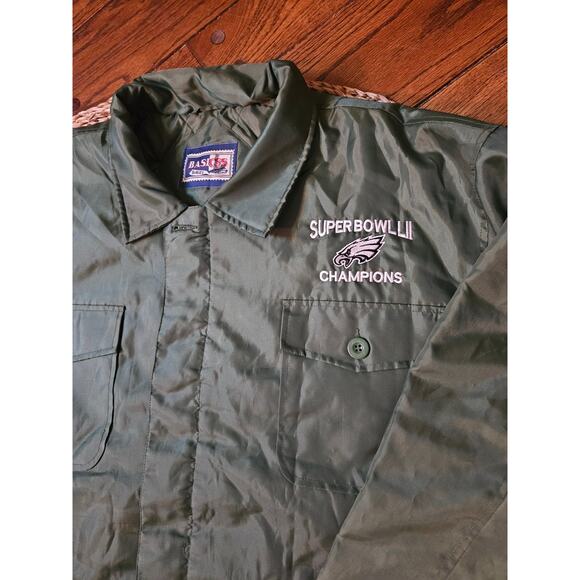 Vintage Inspired Super Bowl LII Champions Jacket Philadelphia Eagles Size Large - Picture 5 of 9